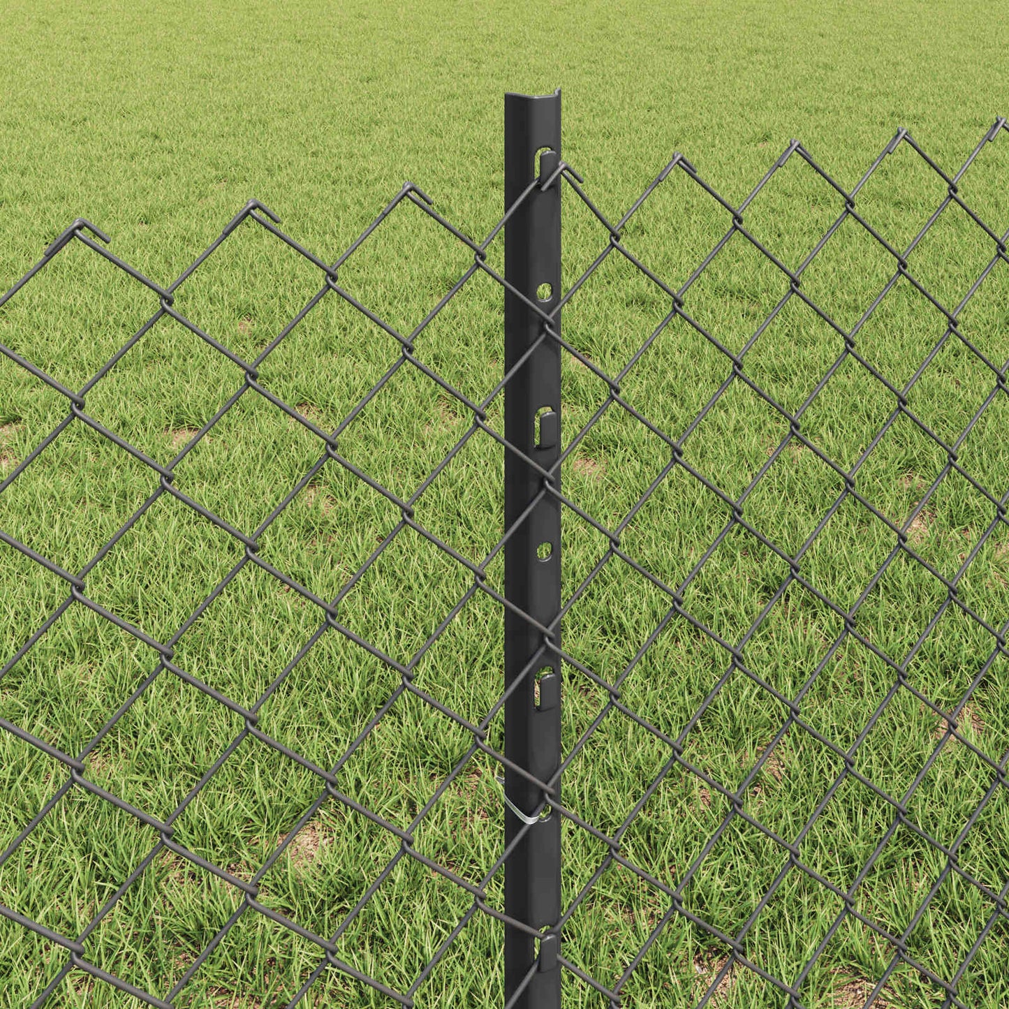 Fence with Post Grey