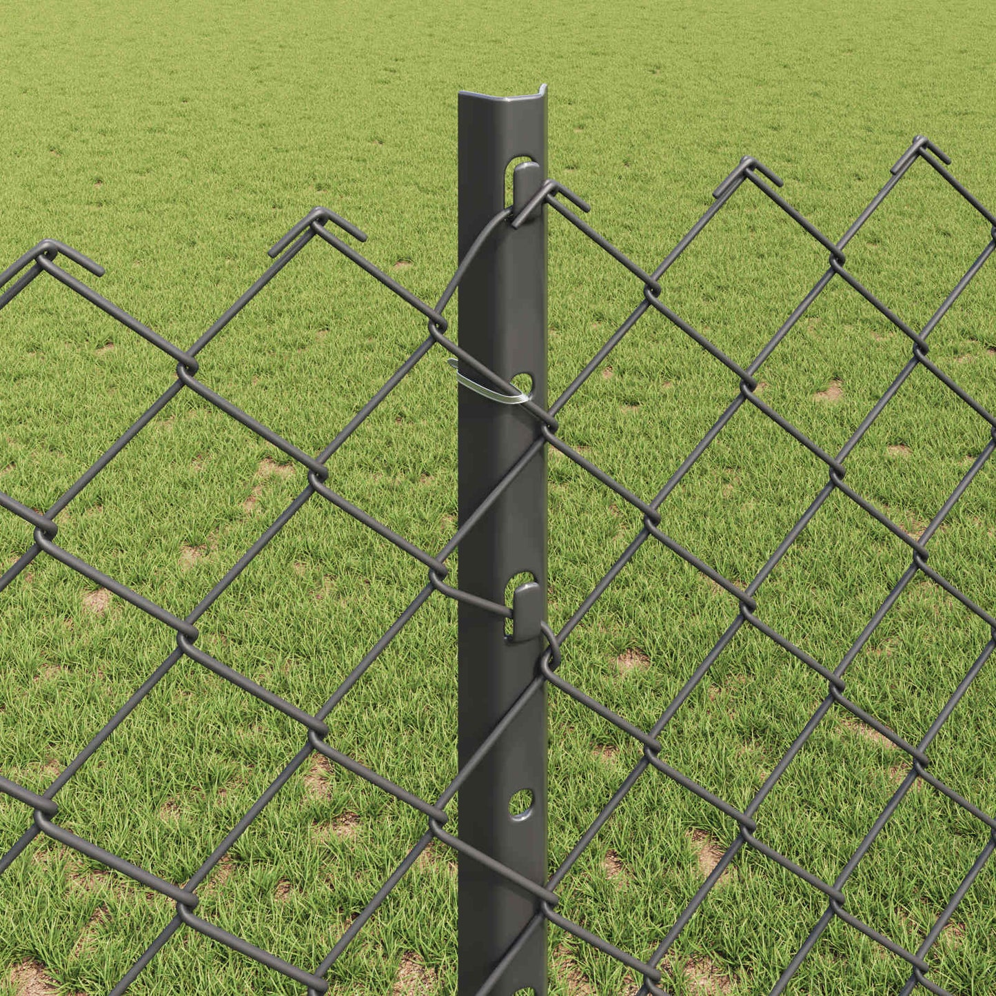 Fence with Post Grey