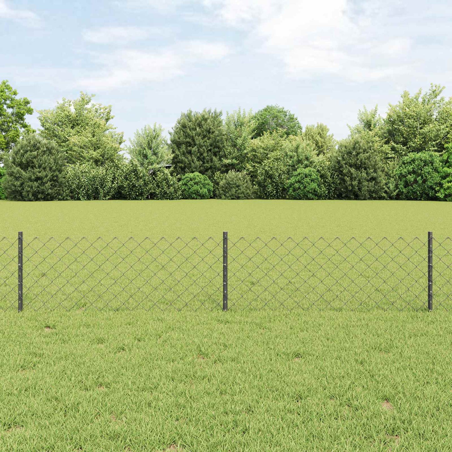 Fence with Post Grey