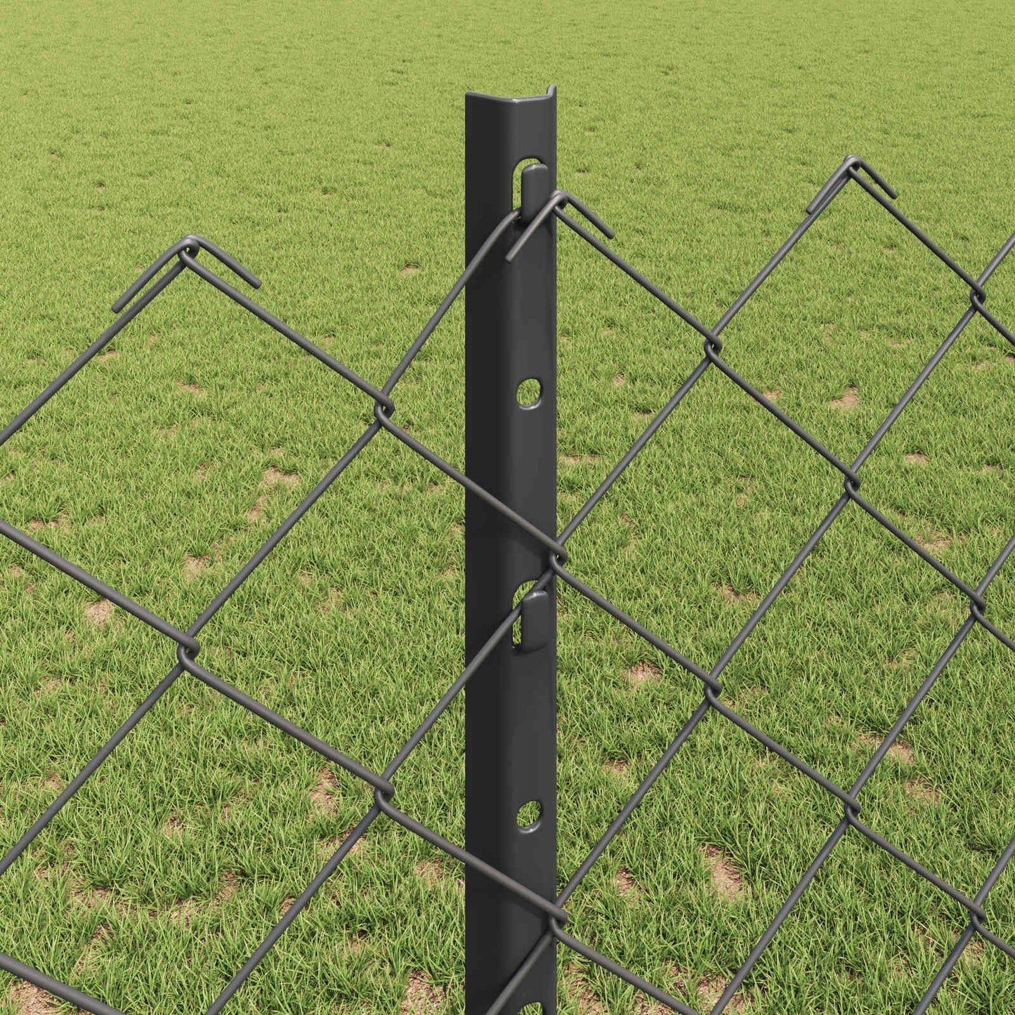 Fence with Post Grey