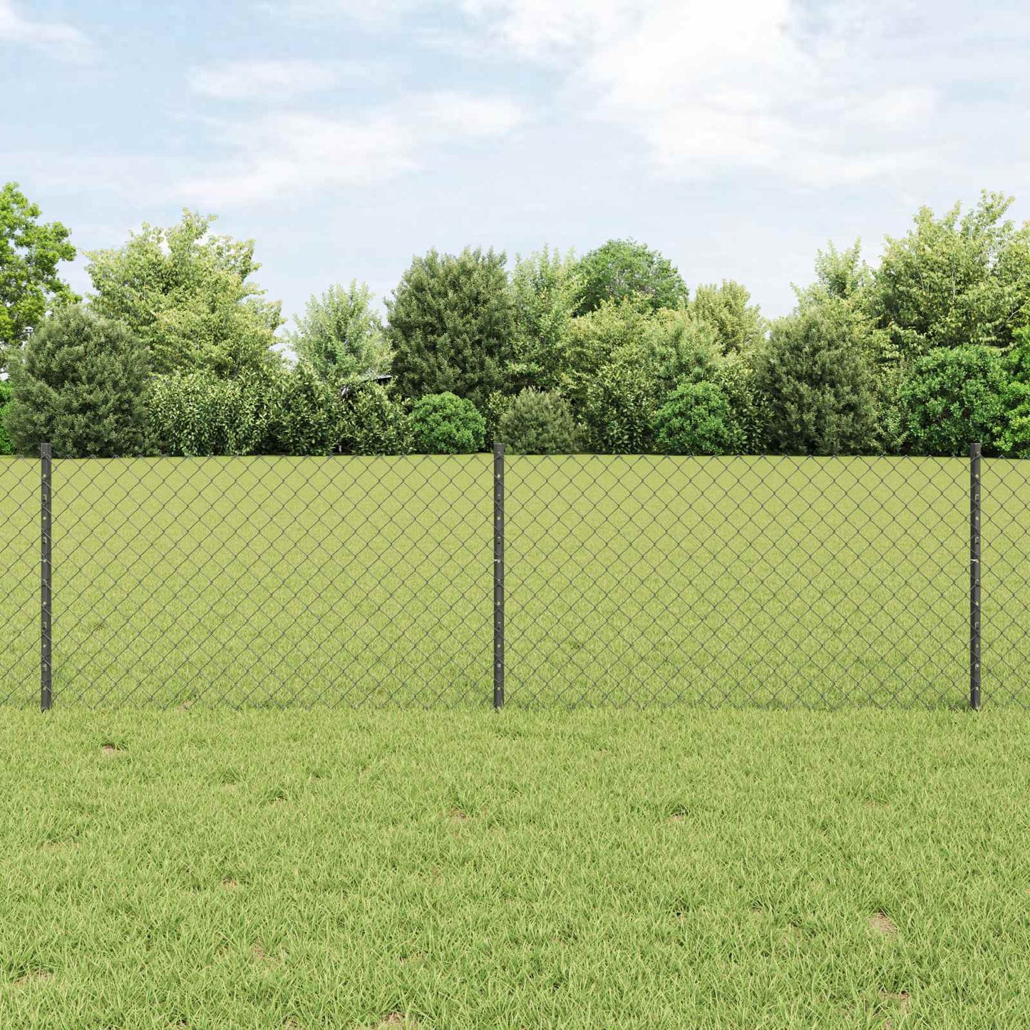 Fence with Post Grey