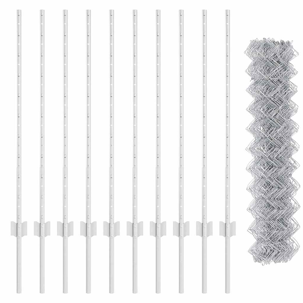 Fence with Post Silver
