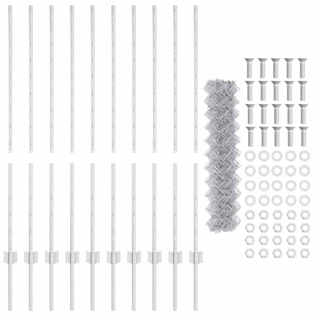 Chain Link Fence with Post 10 x 1.2 m (W x H)