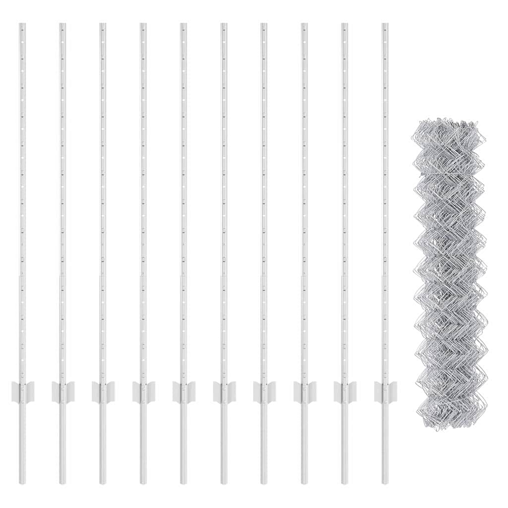 Chain Link Fence with Post 10 x 1.2 m (W x H)