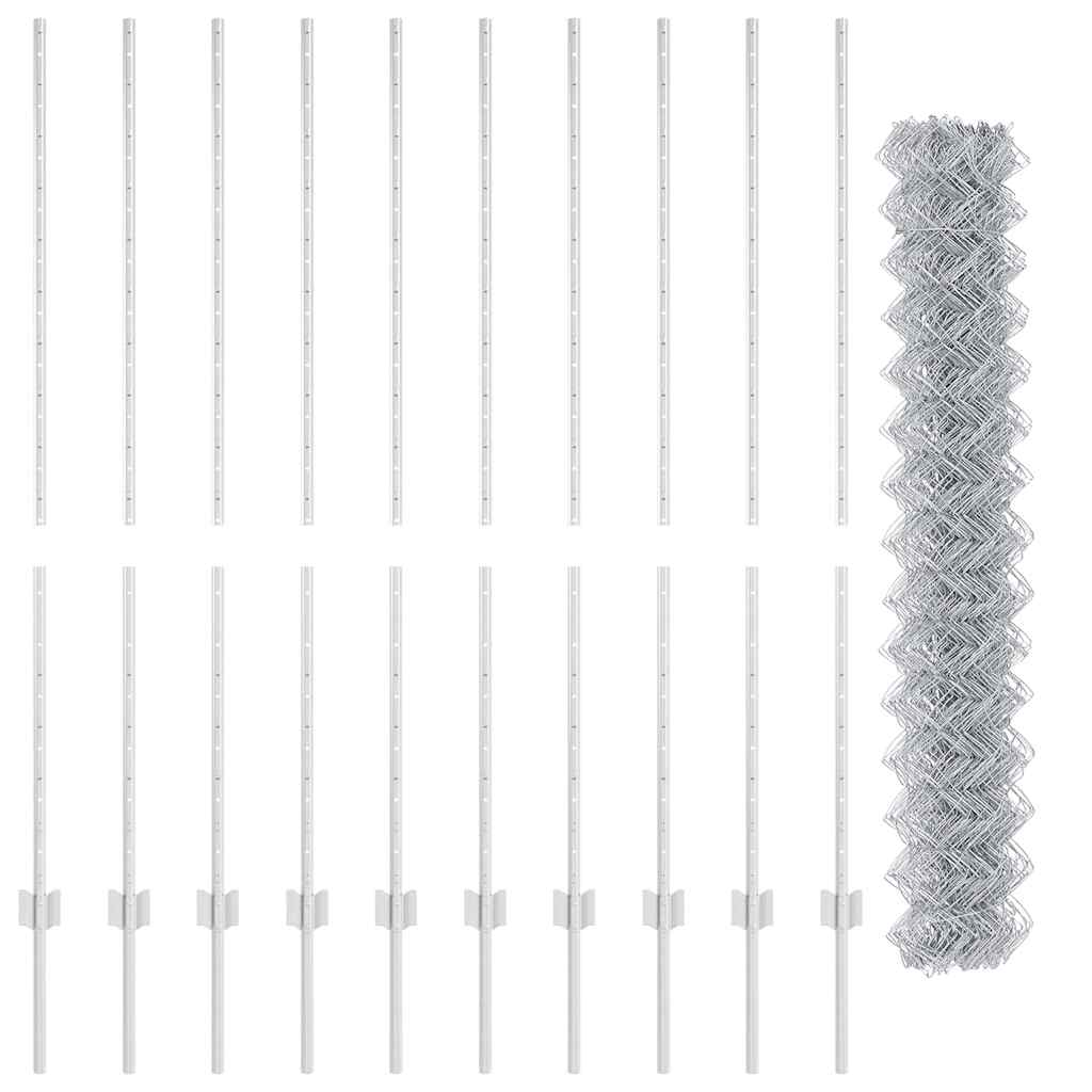 Chain Link Fence with Post 10 x 1.4 m (W x H)
