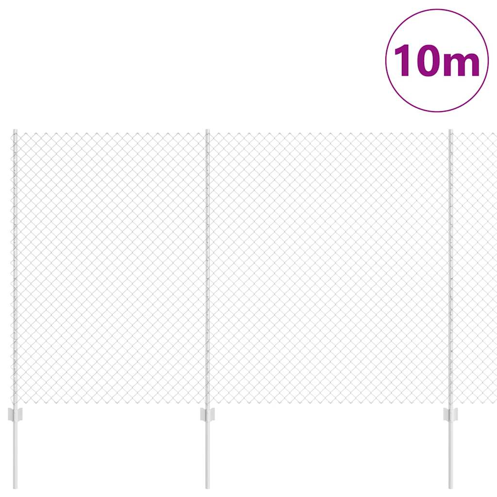 Chain Link Fence with Post 10 x 1.5 m (W x H)