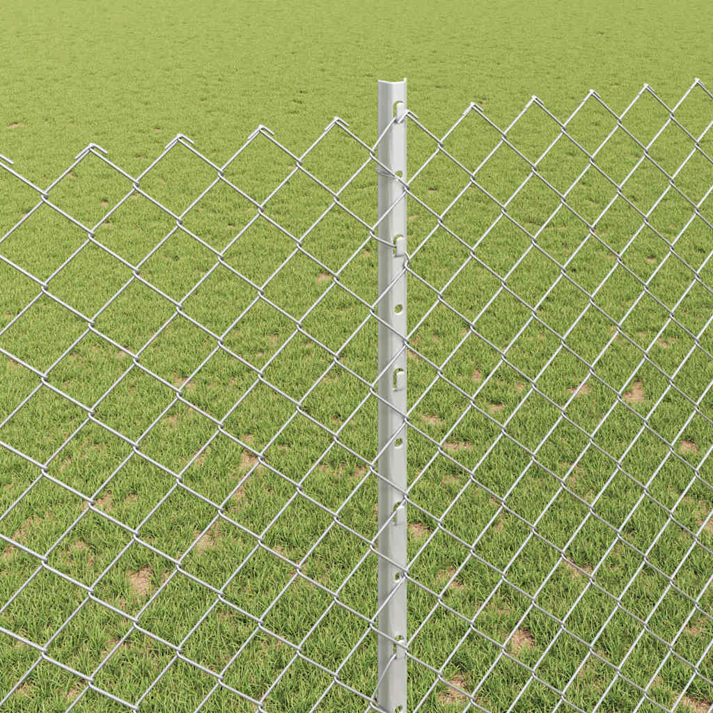 Fence with Post Silver