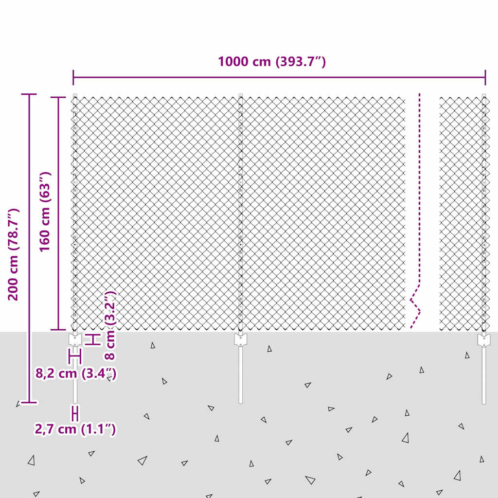 Fence with Post Silver