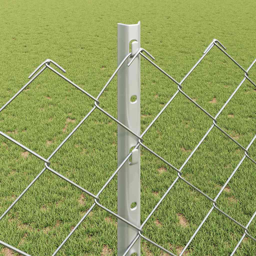 Fence with Post Silver