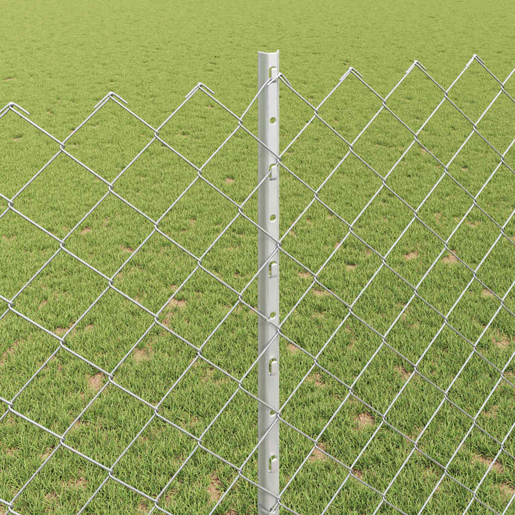 Fence with Post Silver
