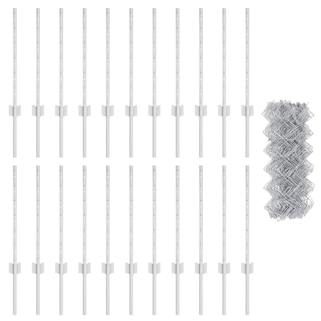 Fence with Post Silver