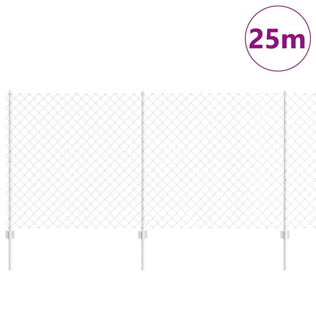 Chain Link Fence with Post 25 x 1.2 m (W x H)
