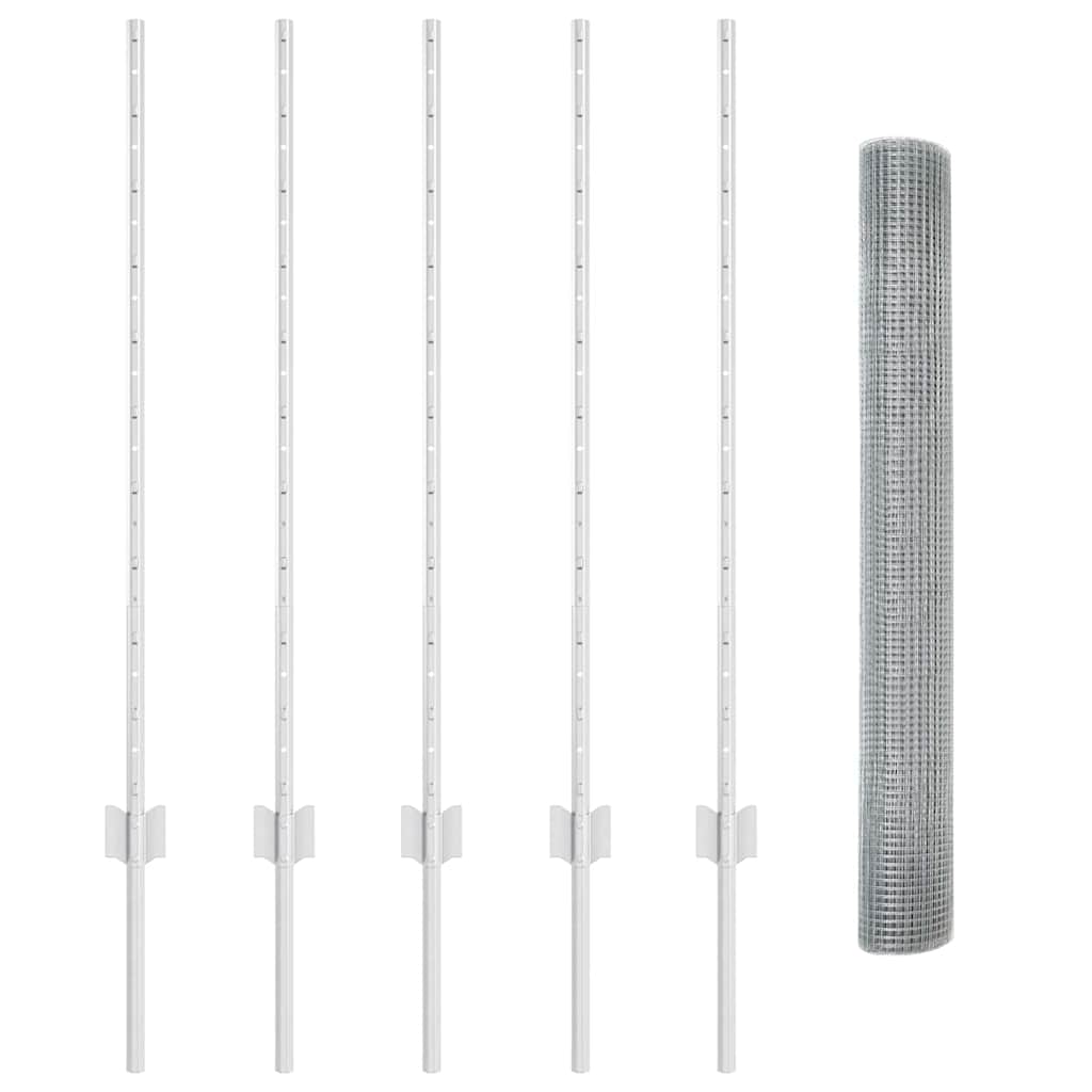 Welded Wire Fence with Post 10 x 1 m (W x H)