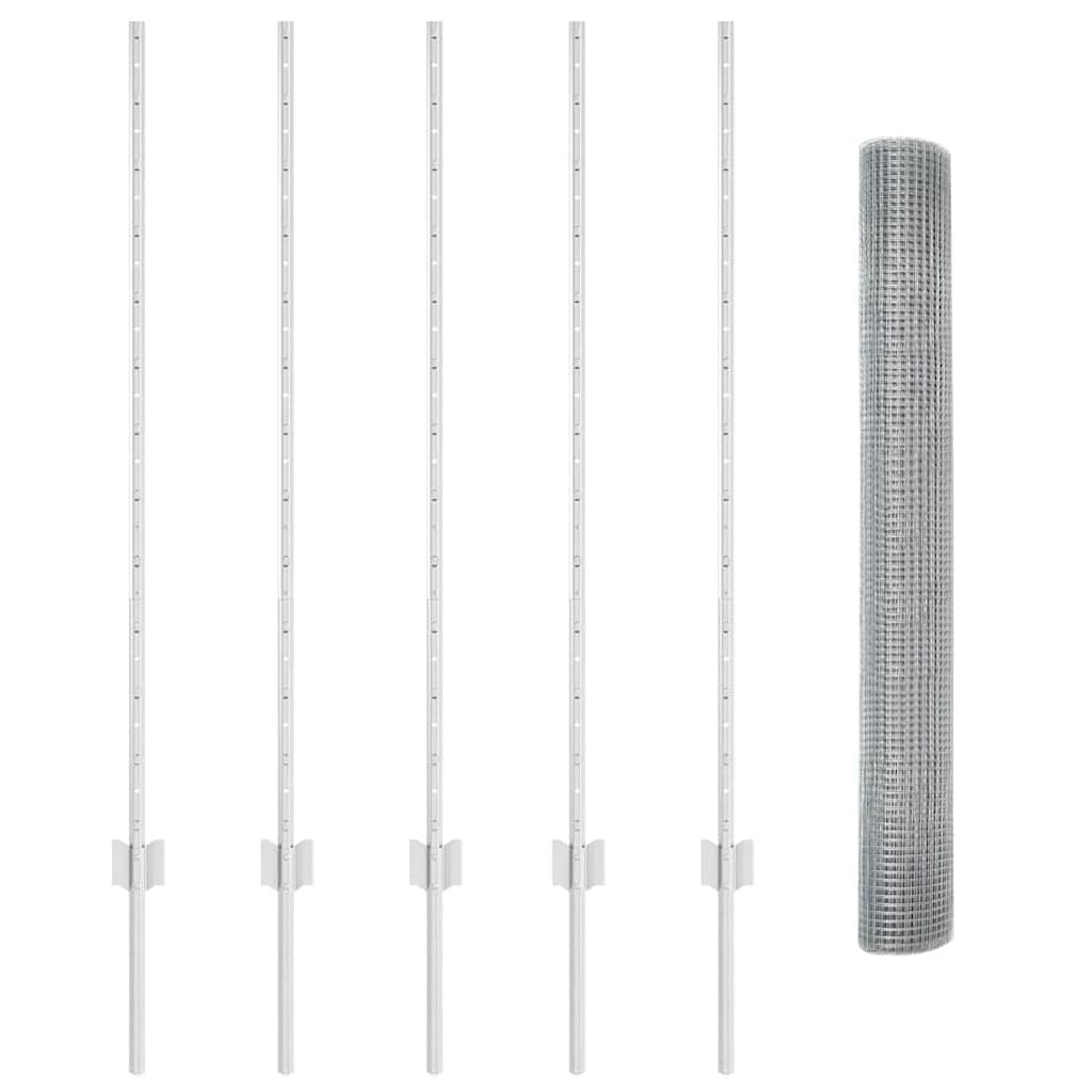 Fence with Post Silver
