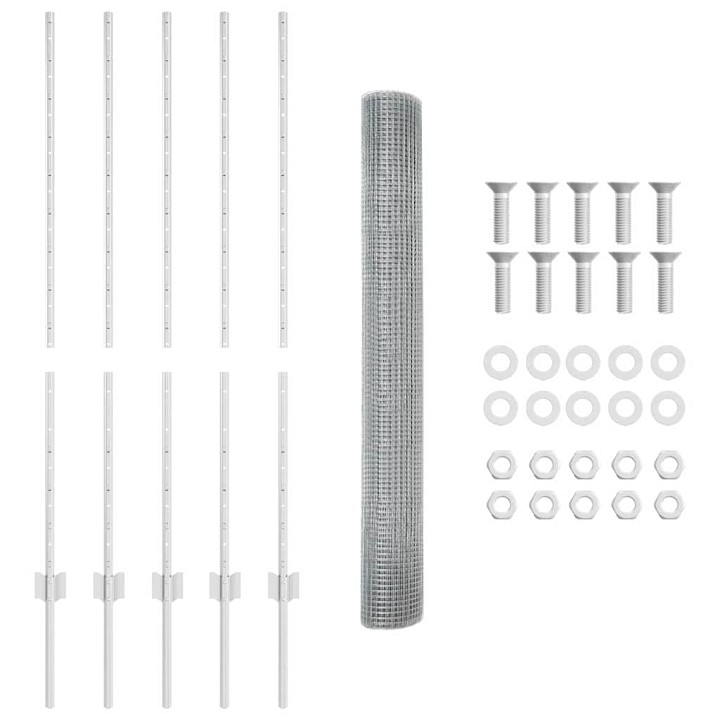 Fence with Post Silver