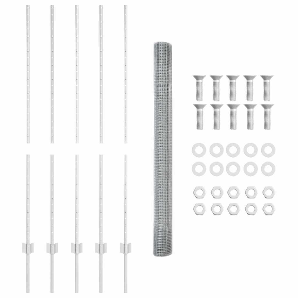 Fence with Post Silver