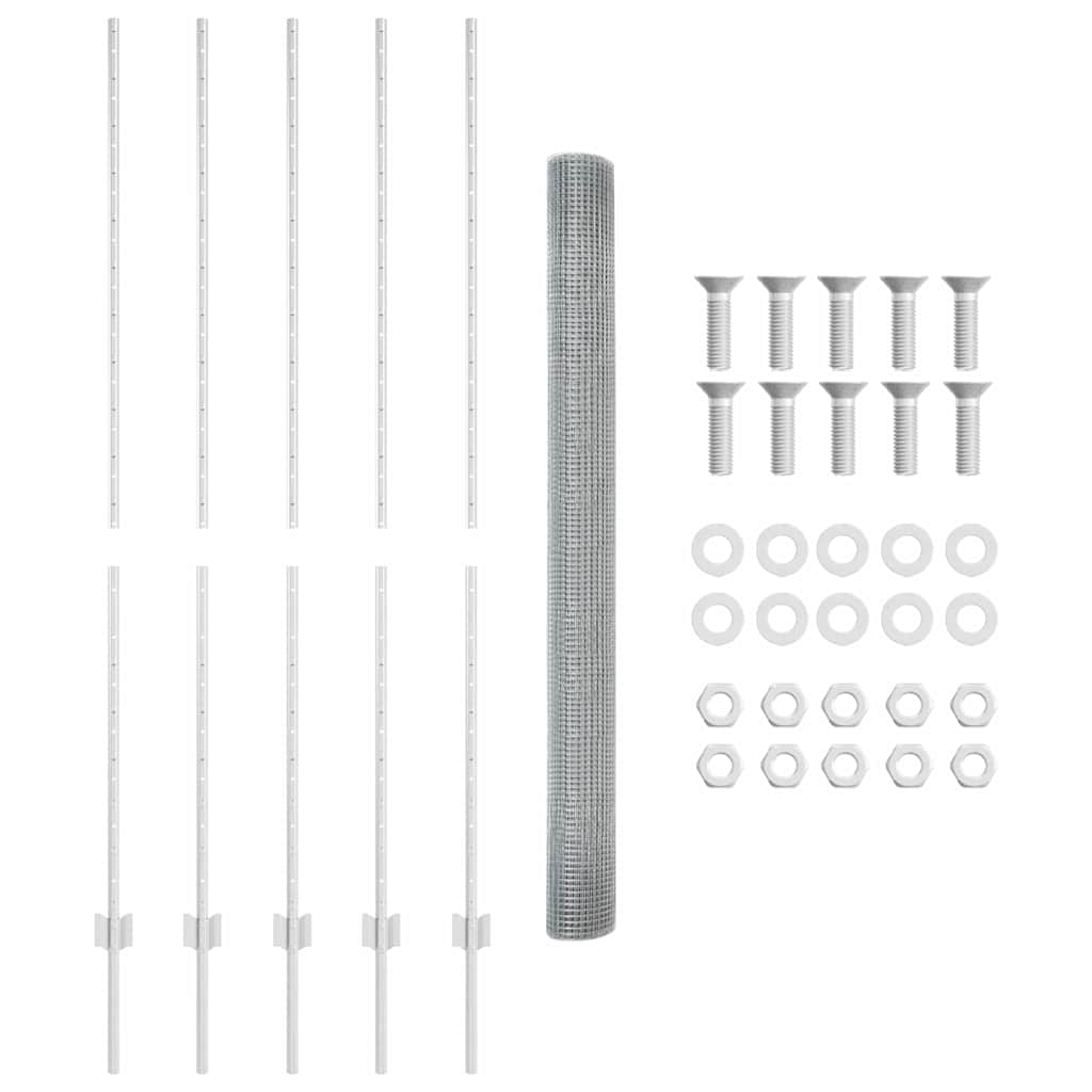 Welded Wire Fence with Post 10 x 1.5 m (W x H)