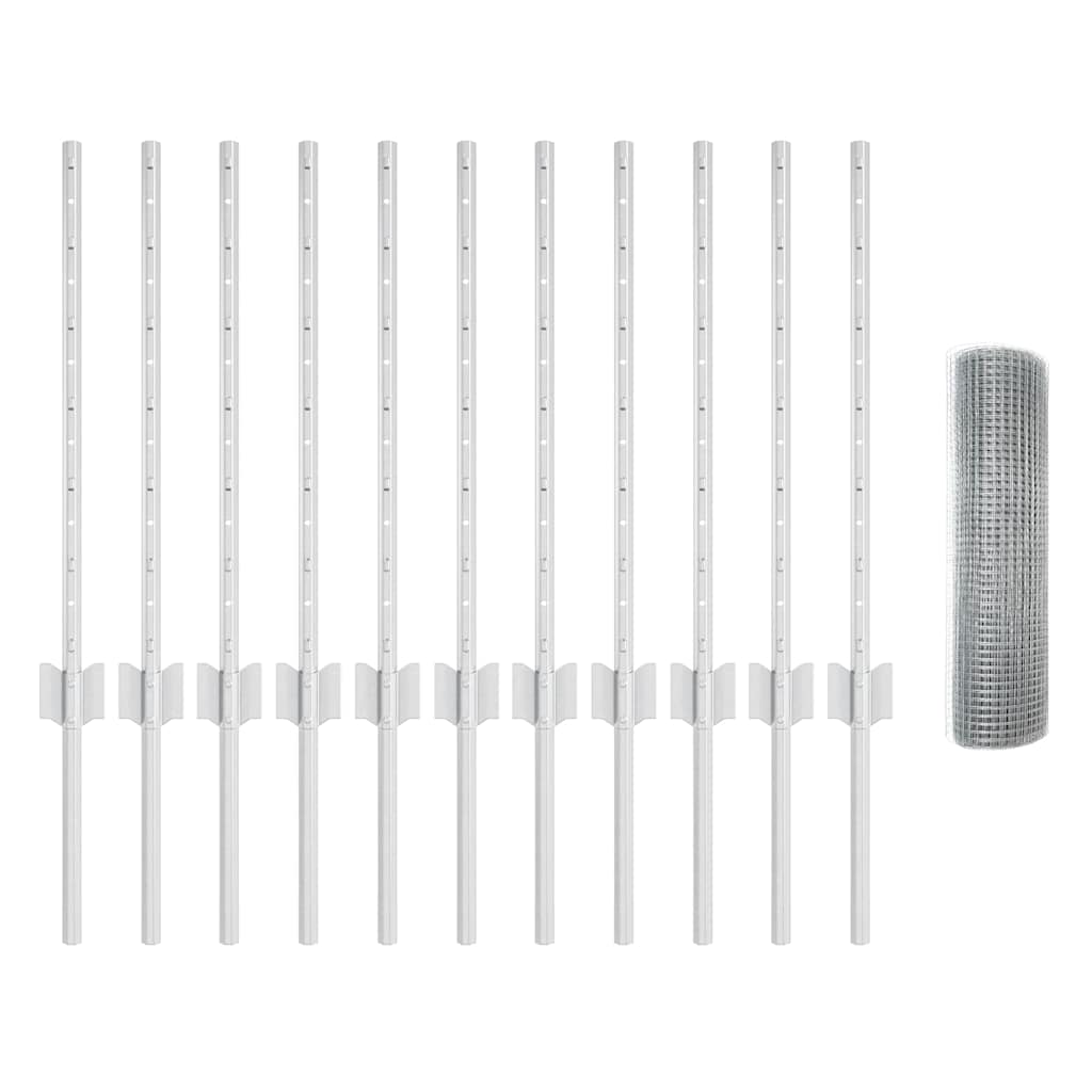 Fence with Post Silver