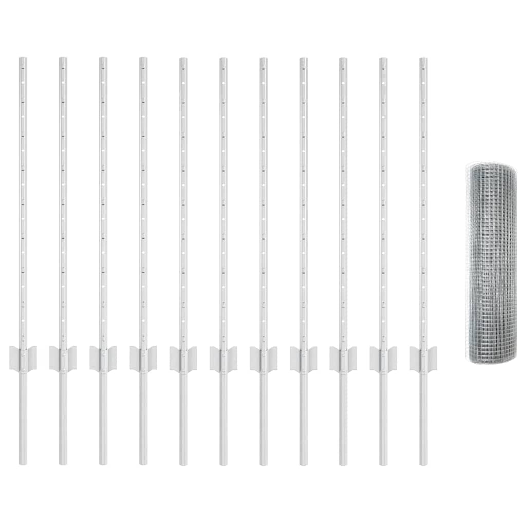 Fence with Post Silver