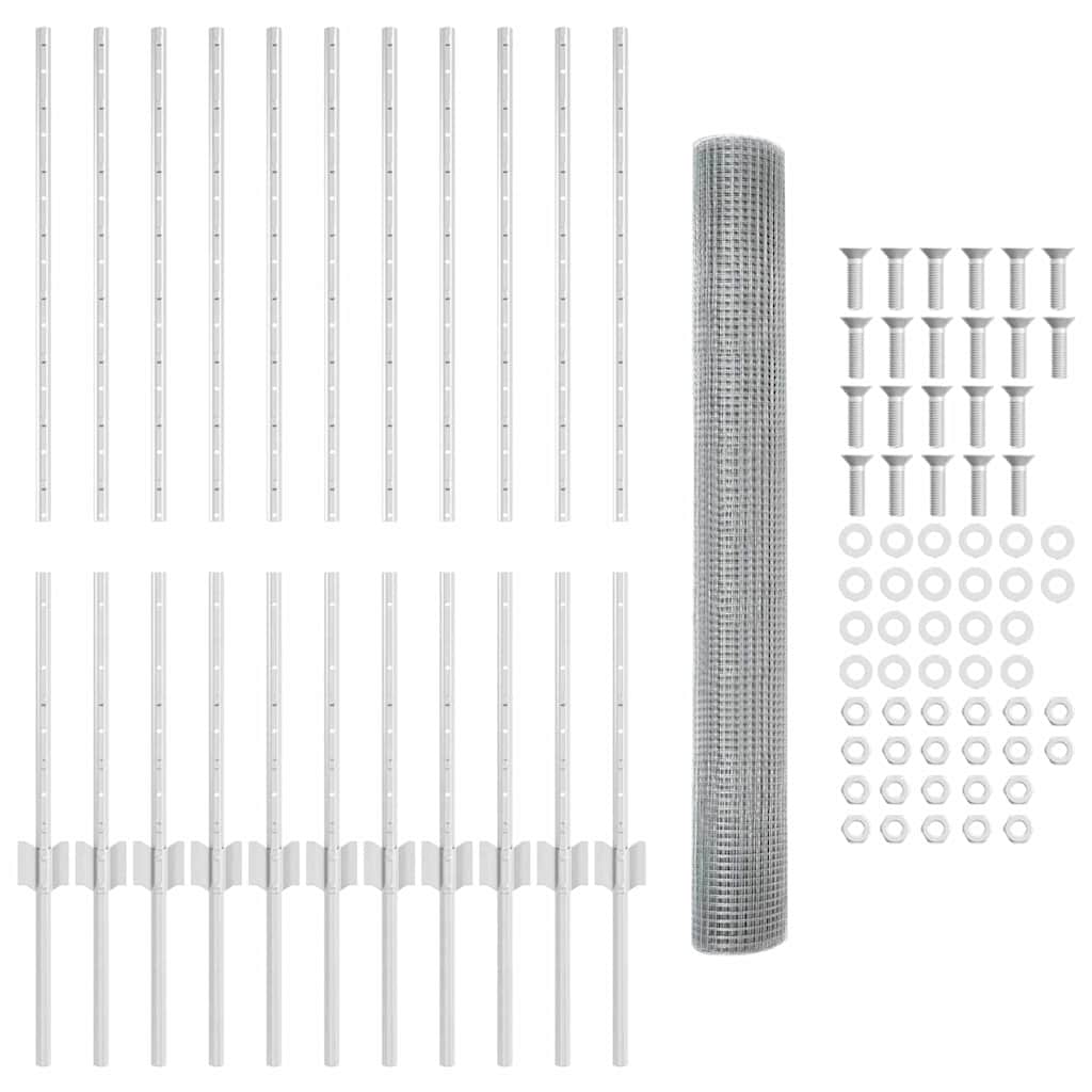 Fence with Post Silver