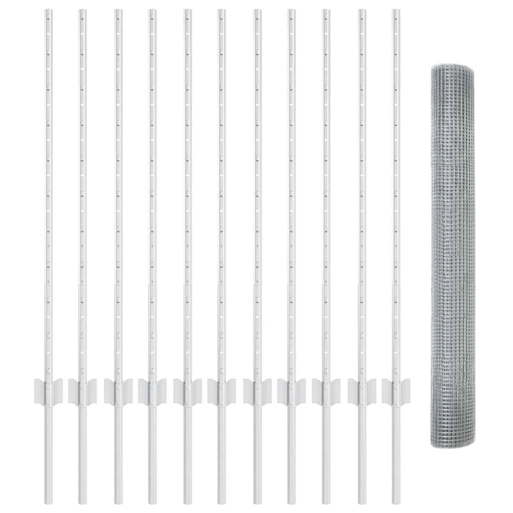 Fence with Post Silver