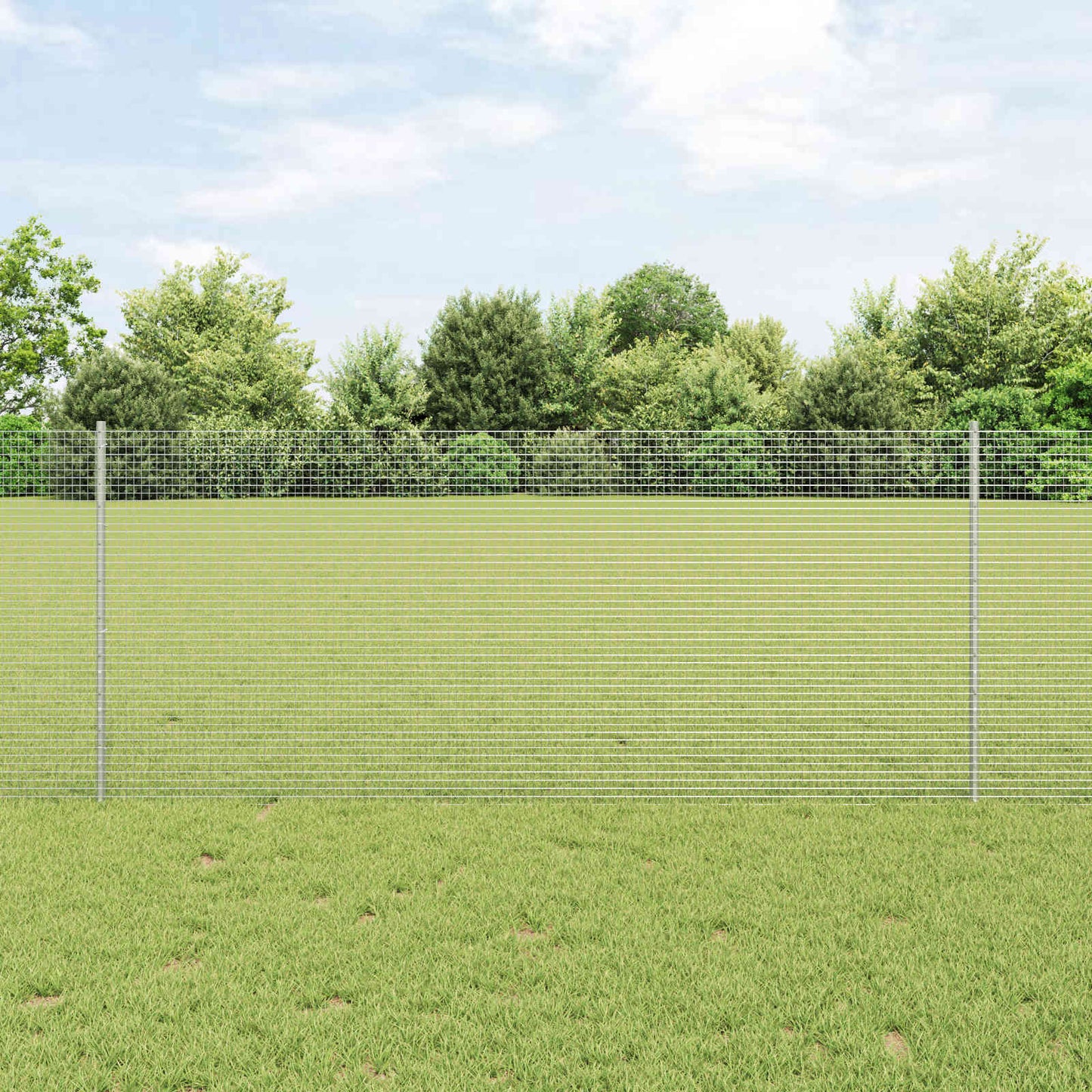 Fence with Post Silver