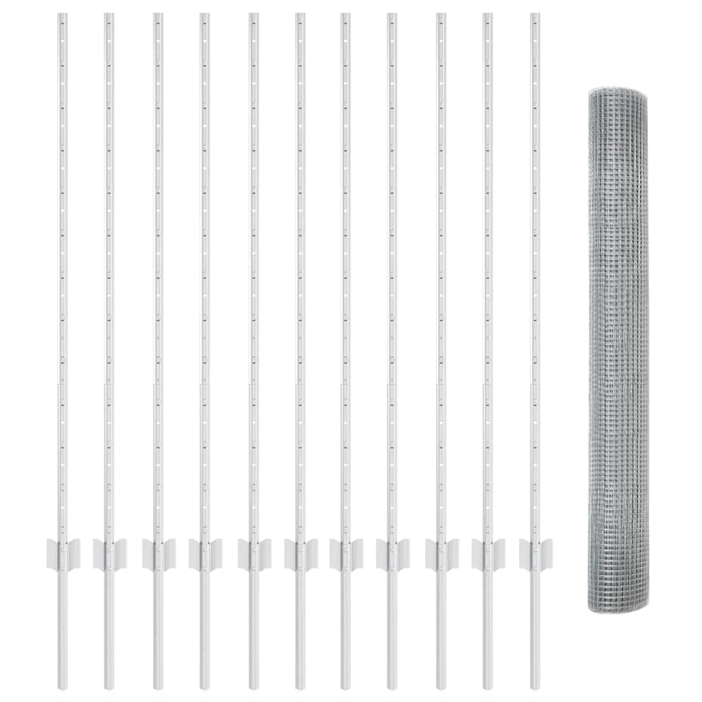 Fence with Post Silver