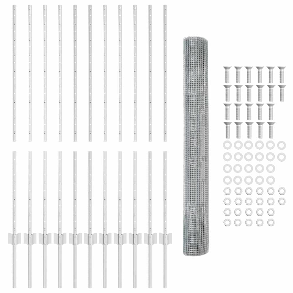 Fence with Post Silver