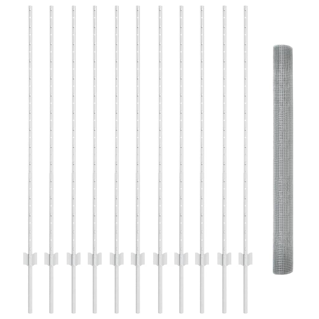 Fence with Post Silver