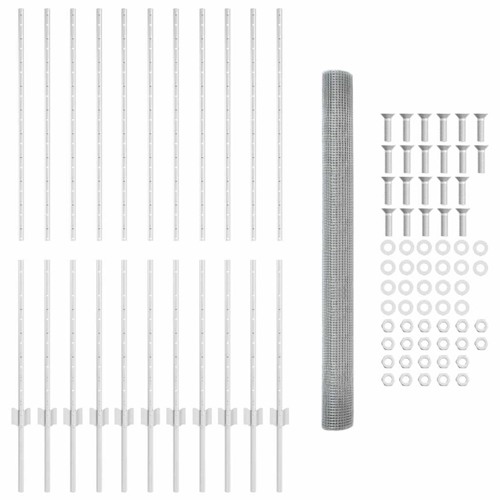 Fence with Post Silver