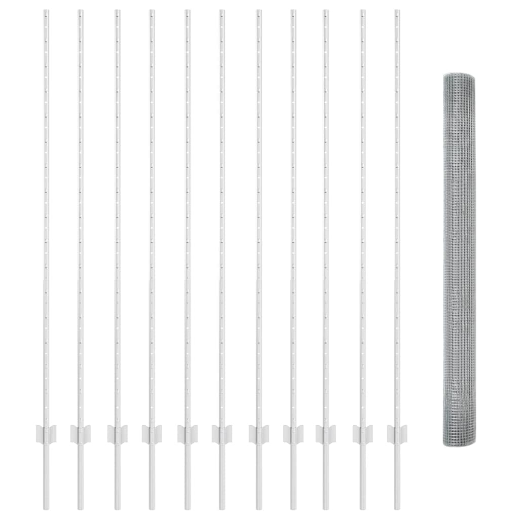 Fence with Post Silver