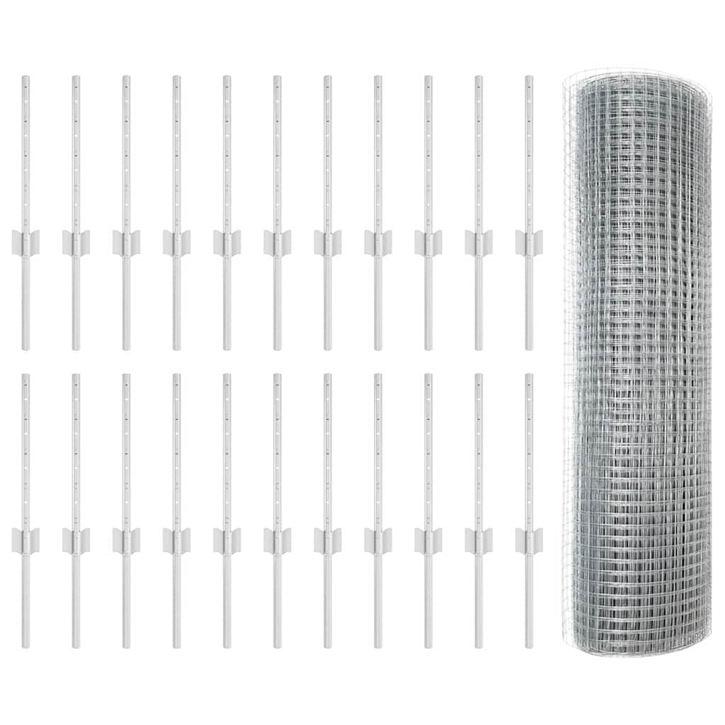 Fence with Post Silver