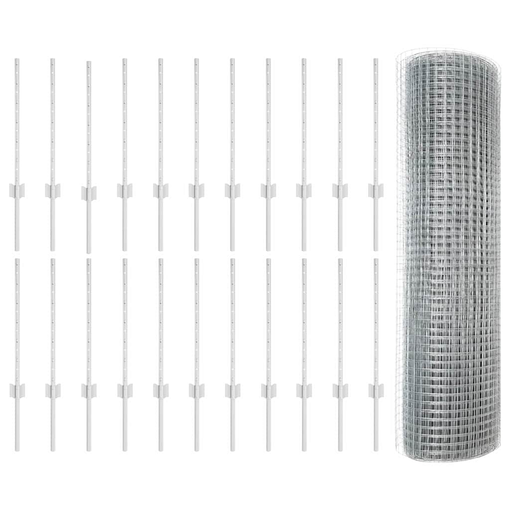 Fence with Post Silver