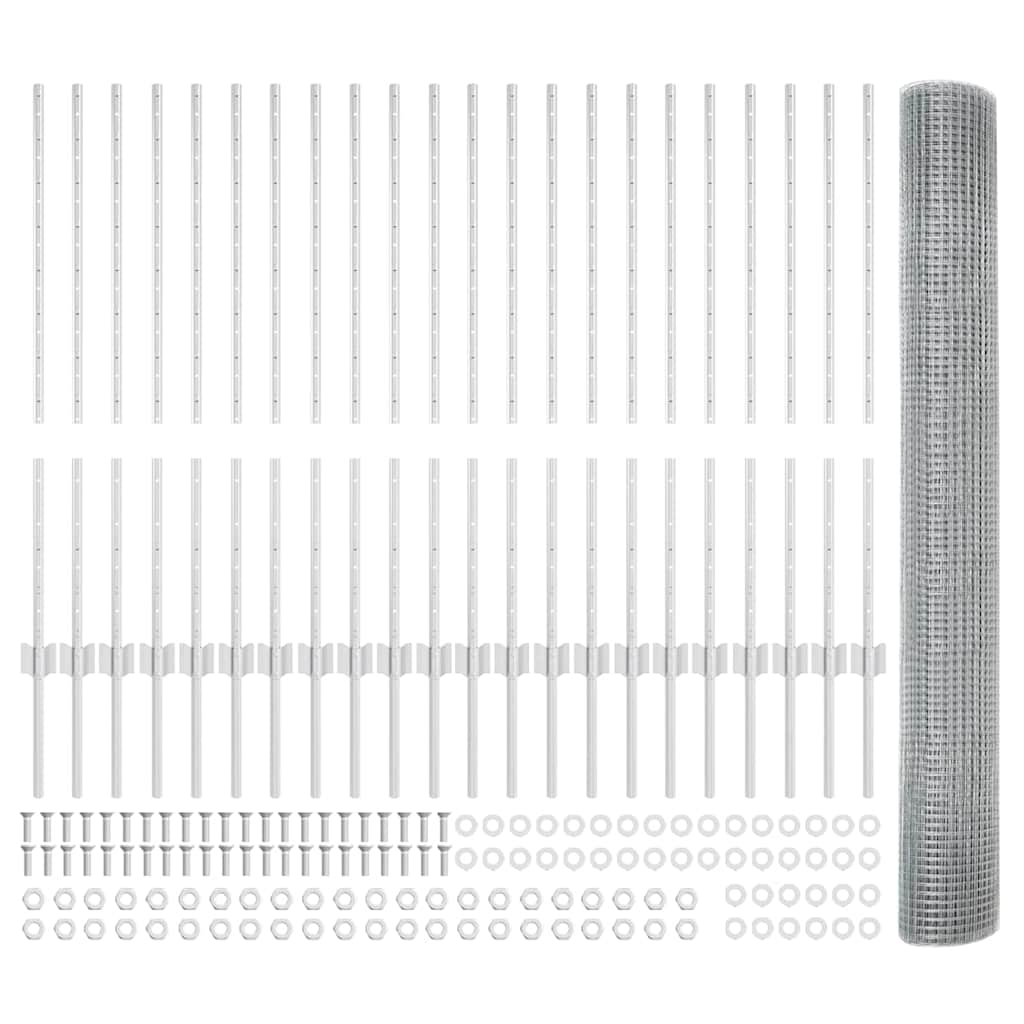 Fence with Post Silver