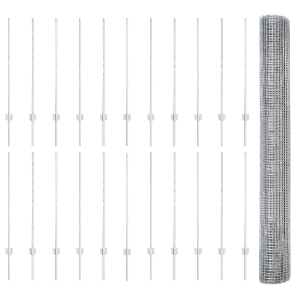 Fence with Post Silver