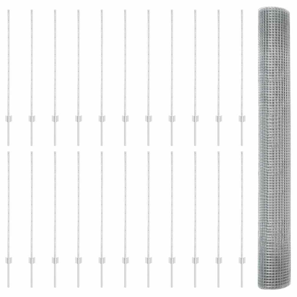 Fence with Post Silver