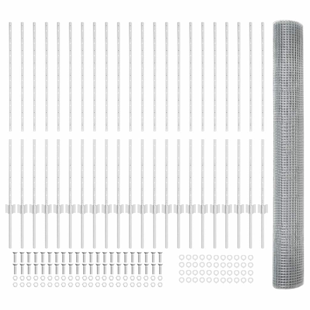 Fence with Post Silver
