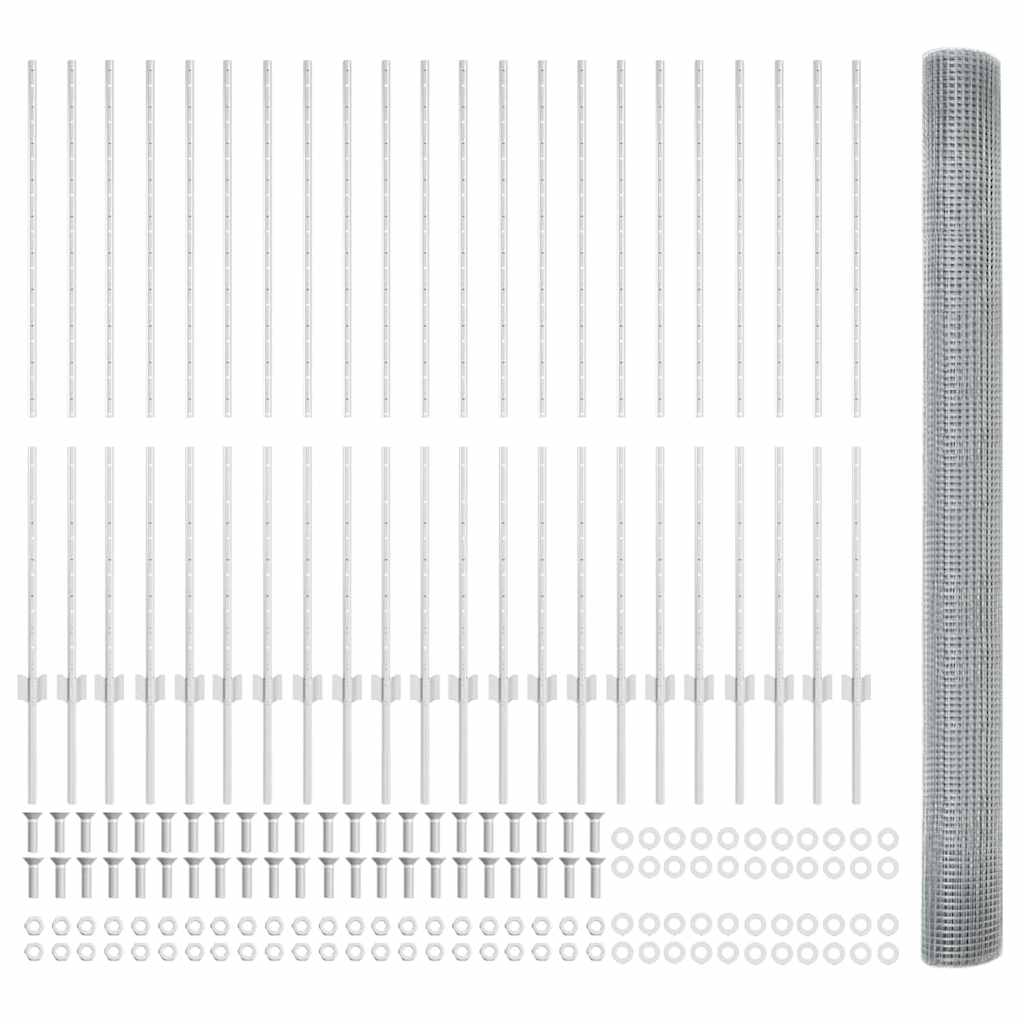 Fence with Post Silver
