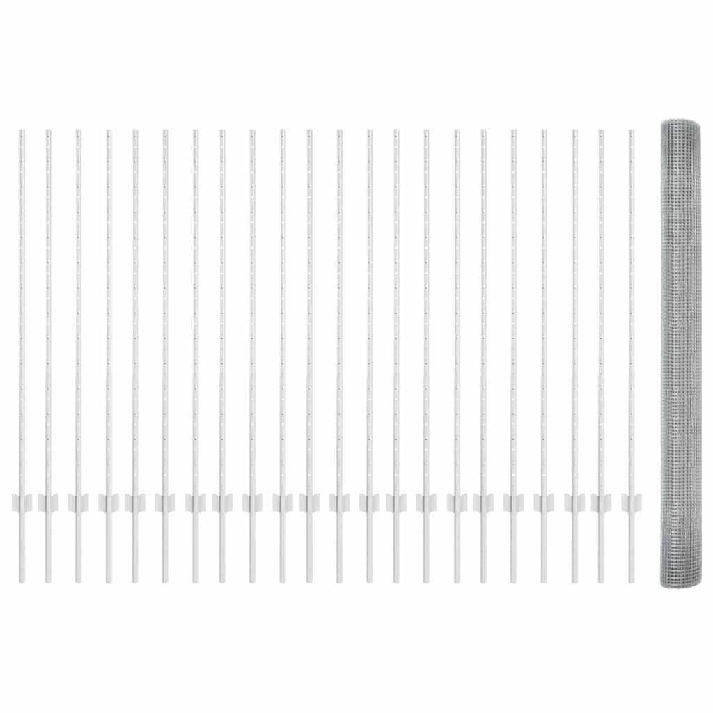 Fence with Post Silver
