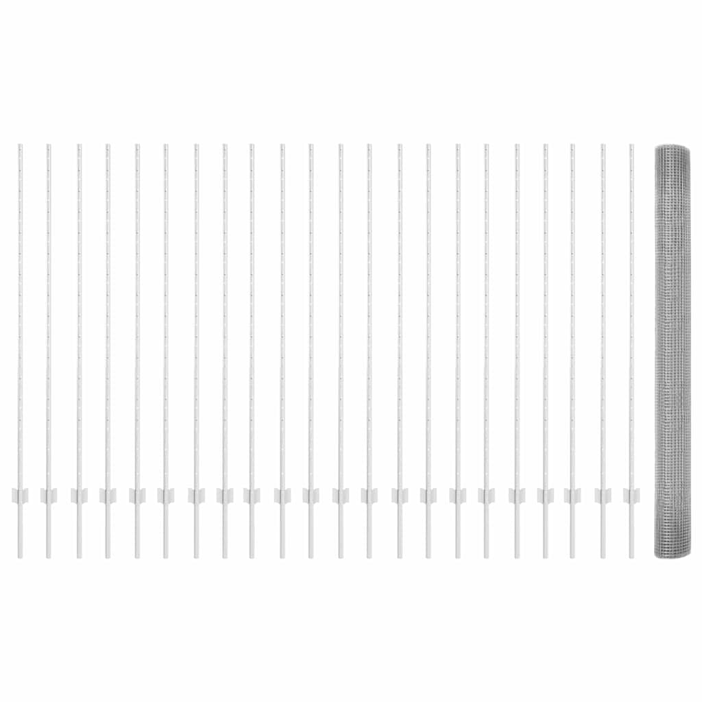 Fence with Post Silver
