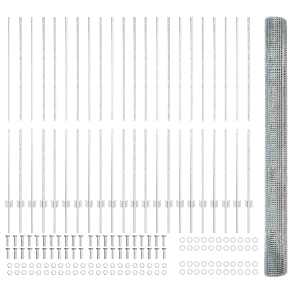 Welded Wire Fence with Post 50 x 1.6 m (W x H)