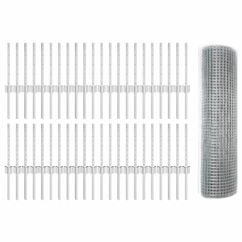 Welded Wire Fence with Post 100 x 0.4 m (W x H)