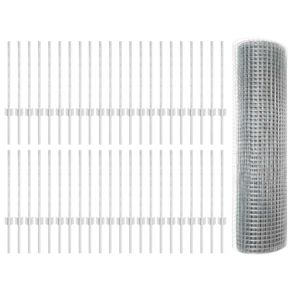 Welded Wire Fence with Post 100 x 0.6 m (W x H)