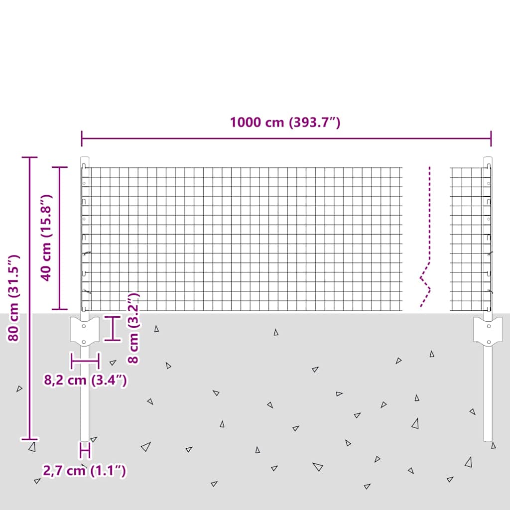 Fence with Post Green