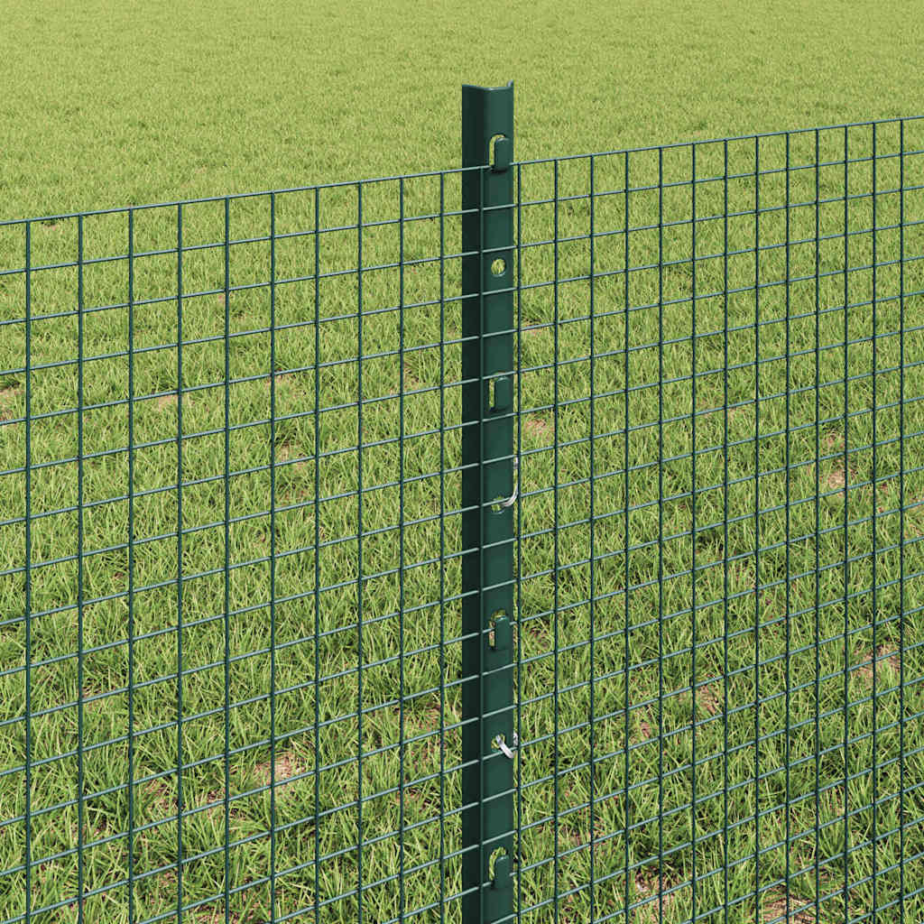 Welded Wire Fence with Post 10 x 0.6 m (W x H) PVC-Coated Steel