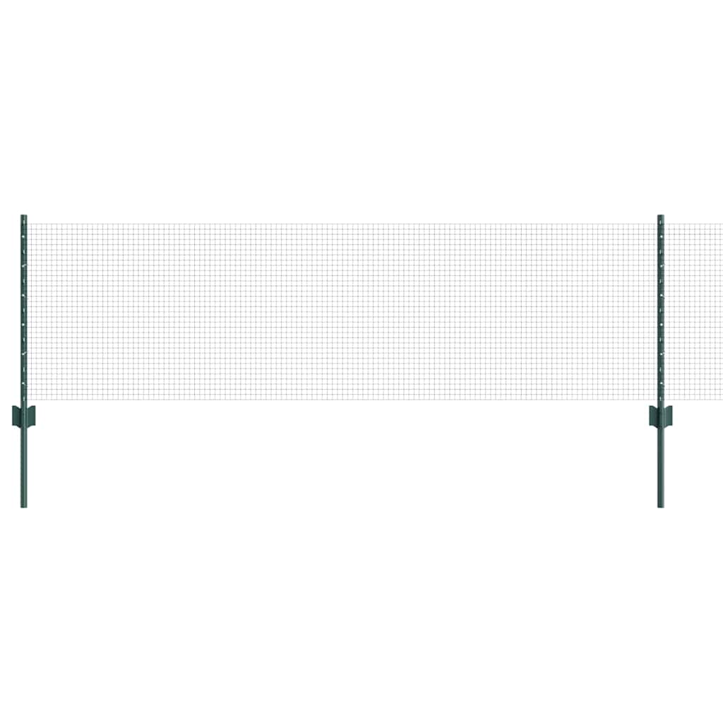 Welded Wire Fence with Post 10 x 0.6 m (W x H) PVC-Coated Steel