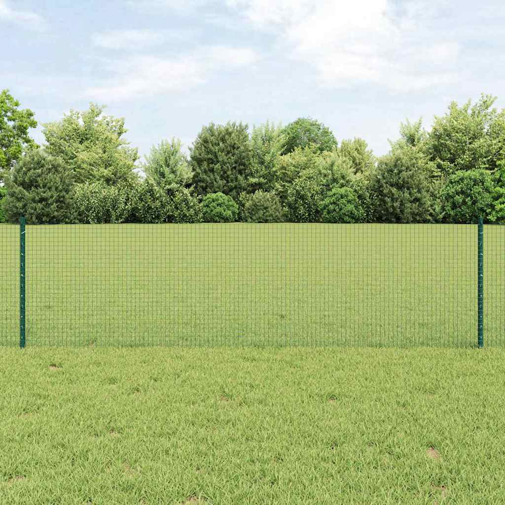 Welded Wire Fence with Post 10 x 0.6 m (W x H) PVC-Coated Steel