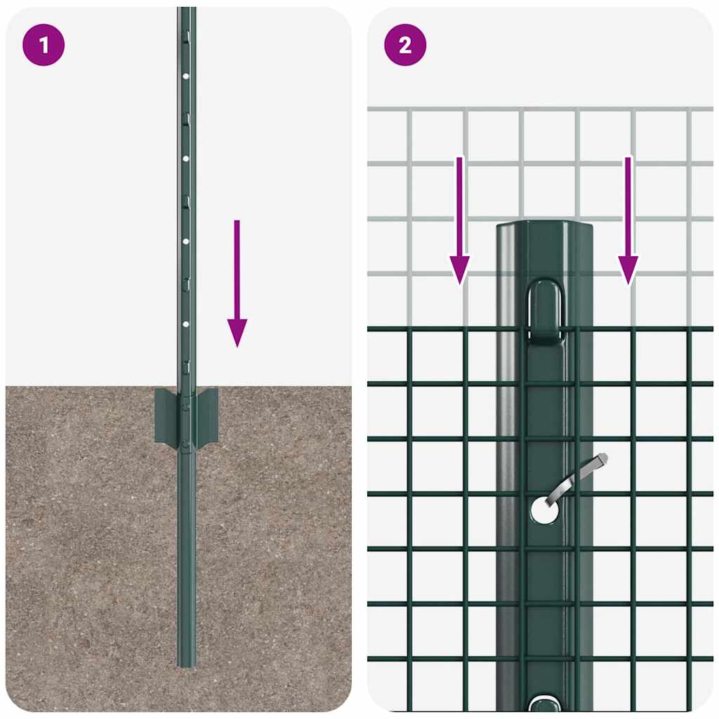 Fence with Post Green