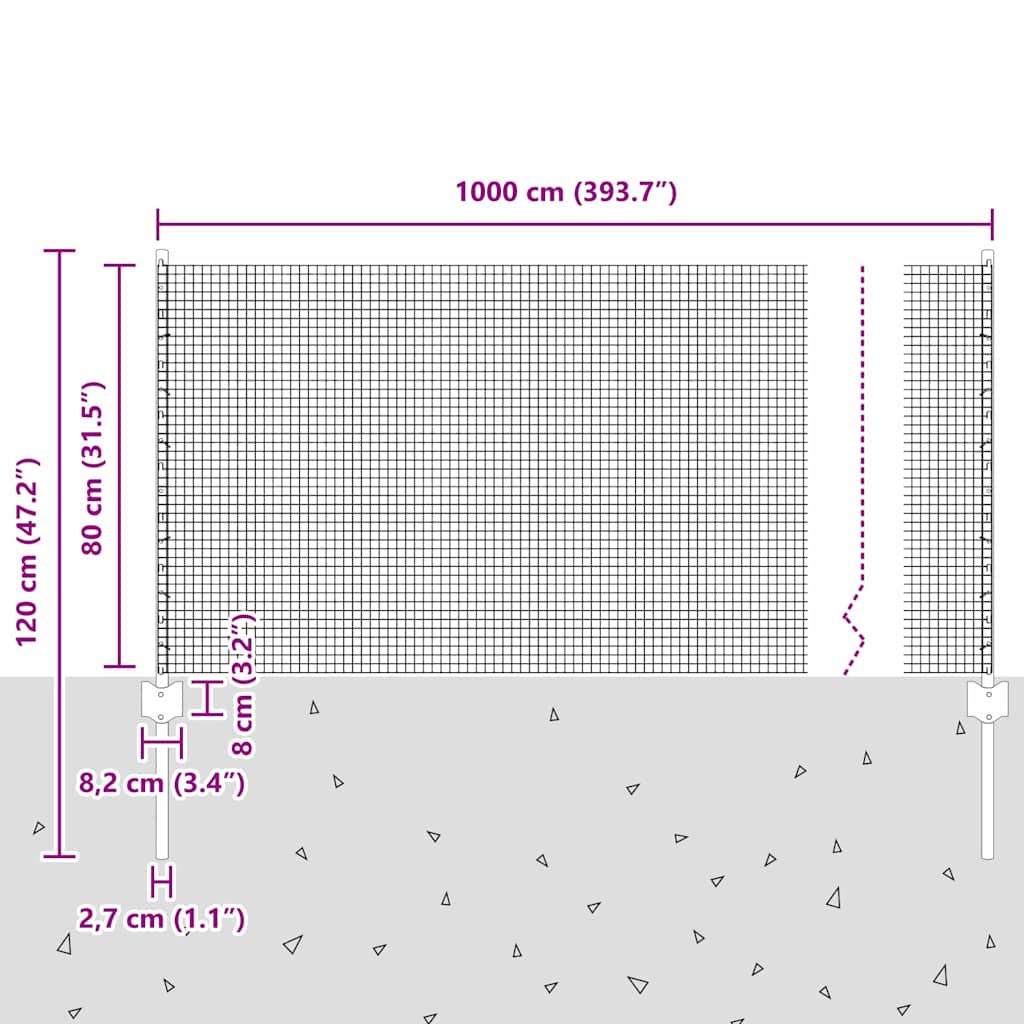 Fence with Post Green