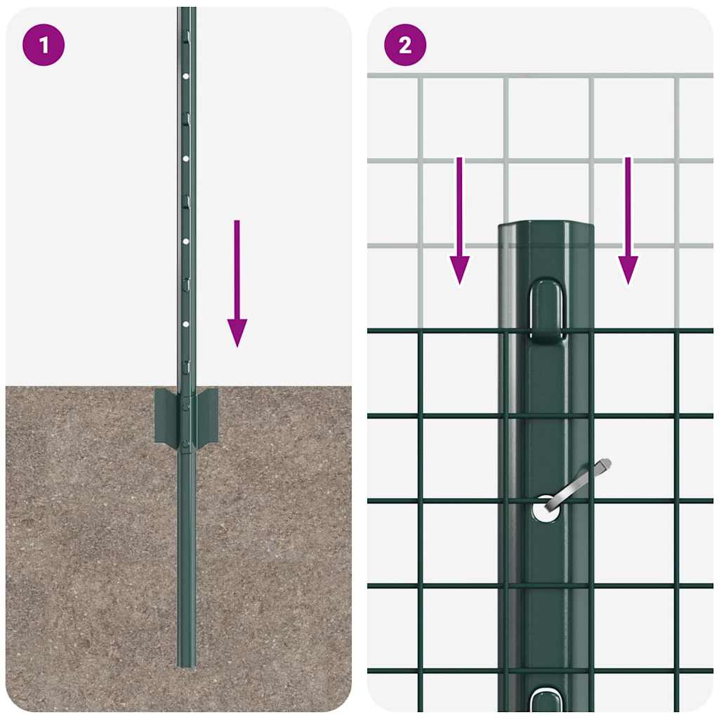 Fence with Post Green